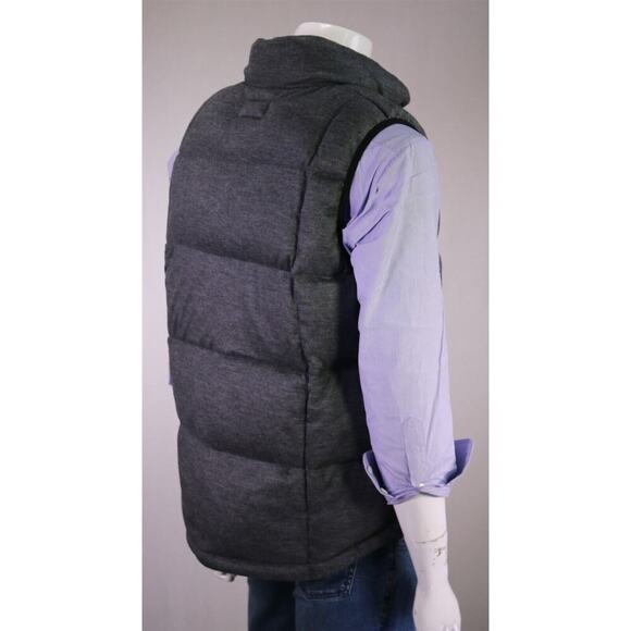 Isaora Gray Wool Down Puffer Vest Jacket Men's XL - Picture 6 of 9